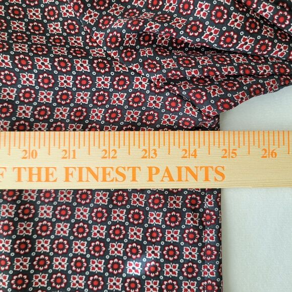 Chelsea & Theodore Womens Blouse Plus Size 2X Gray Burgundy Geometric Boho - Picture 8 of 9